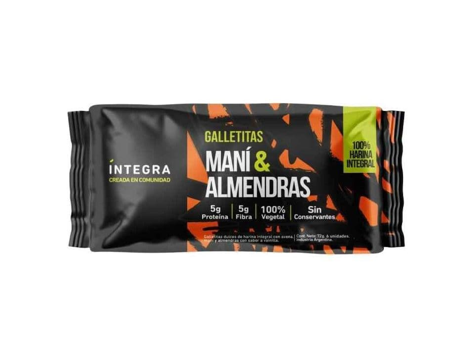 Galletitas Íntegra maní y almendras 72g