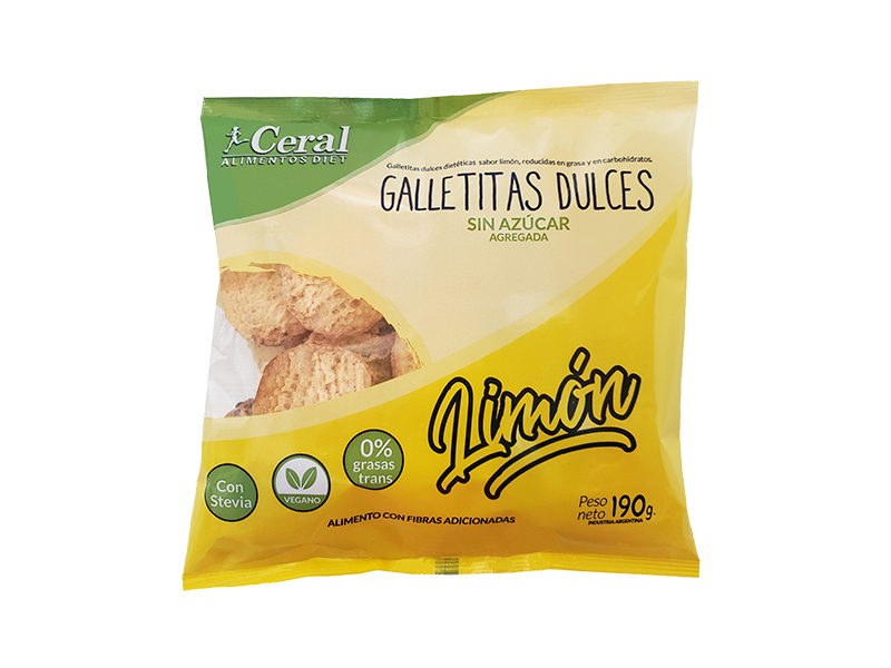 Galletitas veganas SIN AZUCAR x180g Limón o Naranja