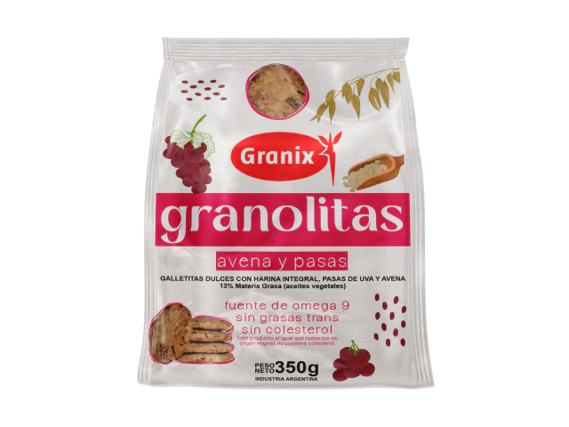 Galletas Granolitas x150g Avena y pasas