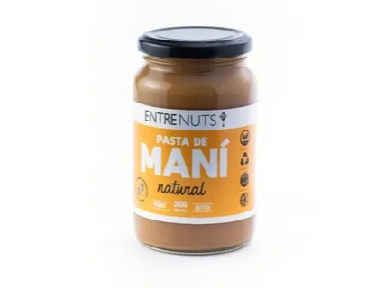 Pasta de maní Natural Entrenuts x370g