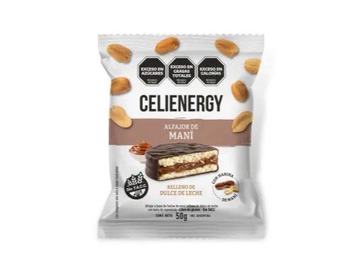 Alfajor con harina de maní Celienergy sin tacc