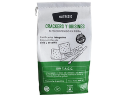 Premezcla para crackers y grisines SIN GLUTEN x400g Nutrizio