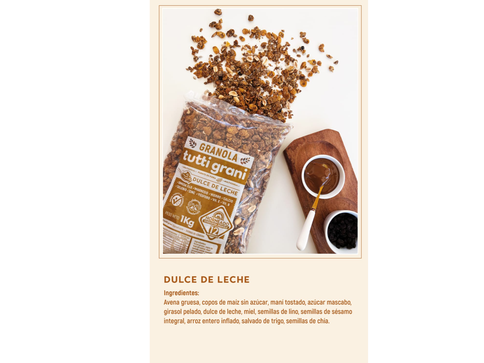 Granola Tutti Grani Dulce de Leche x 1kg