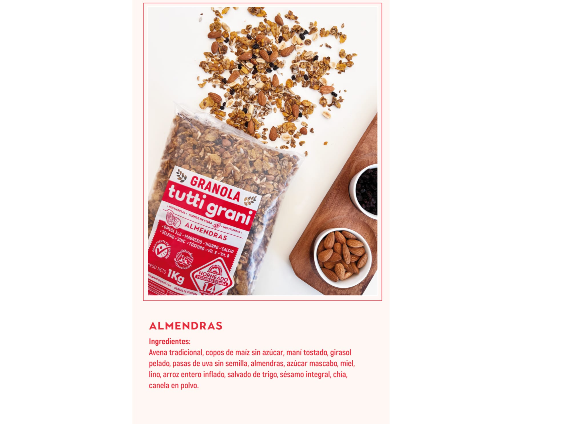 Granola Tutti Grani Almendras x 1kg