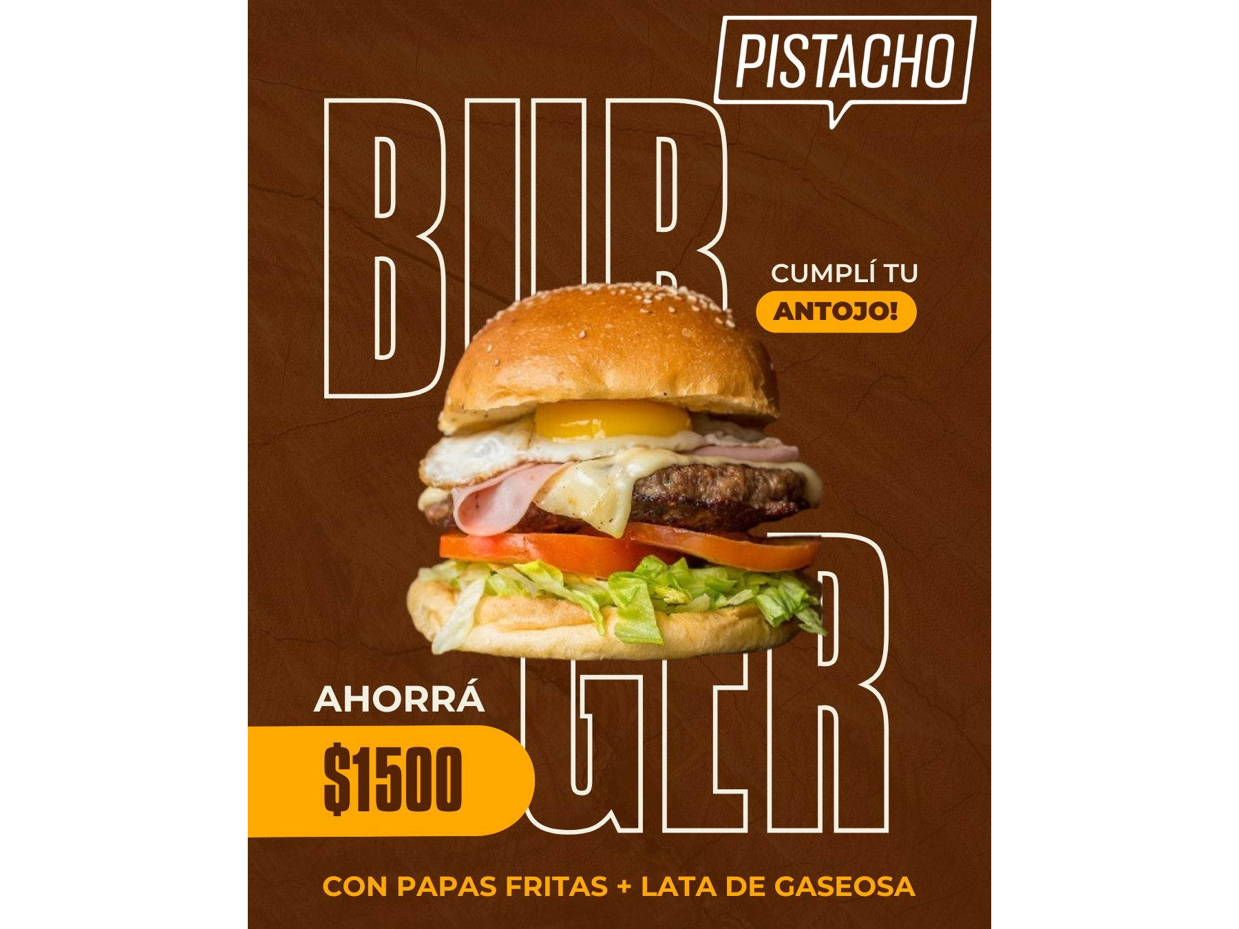Lata de Gaseosa + Burger Clasica