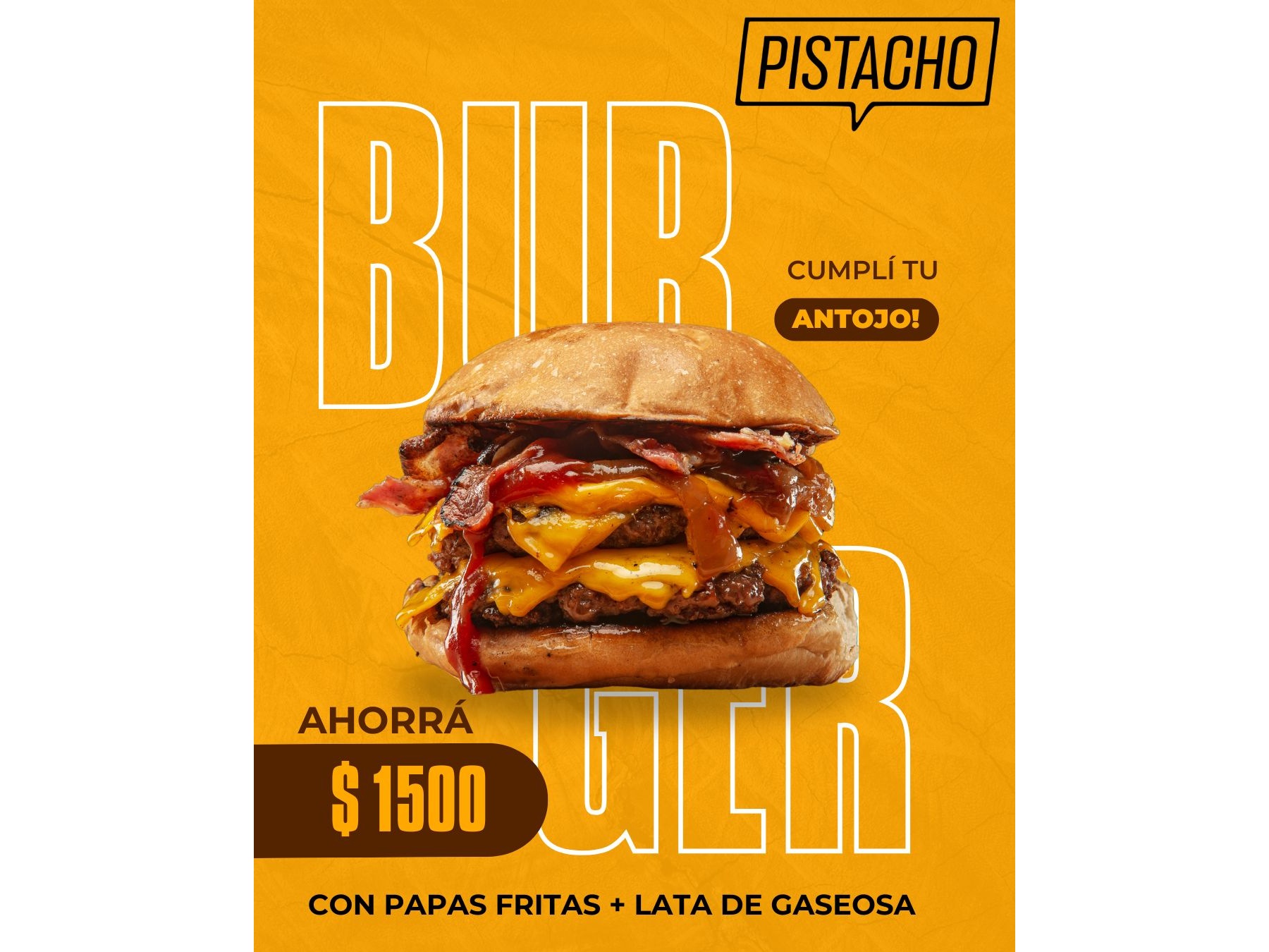 Lata de Gaseosa + Burger "P"
