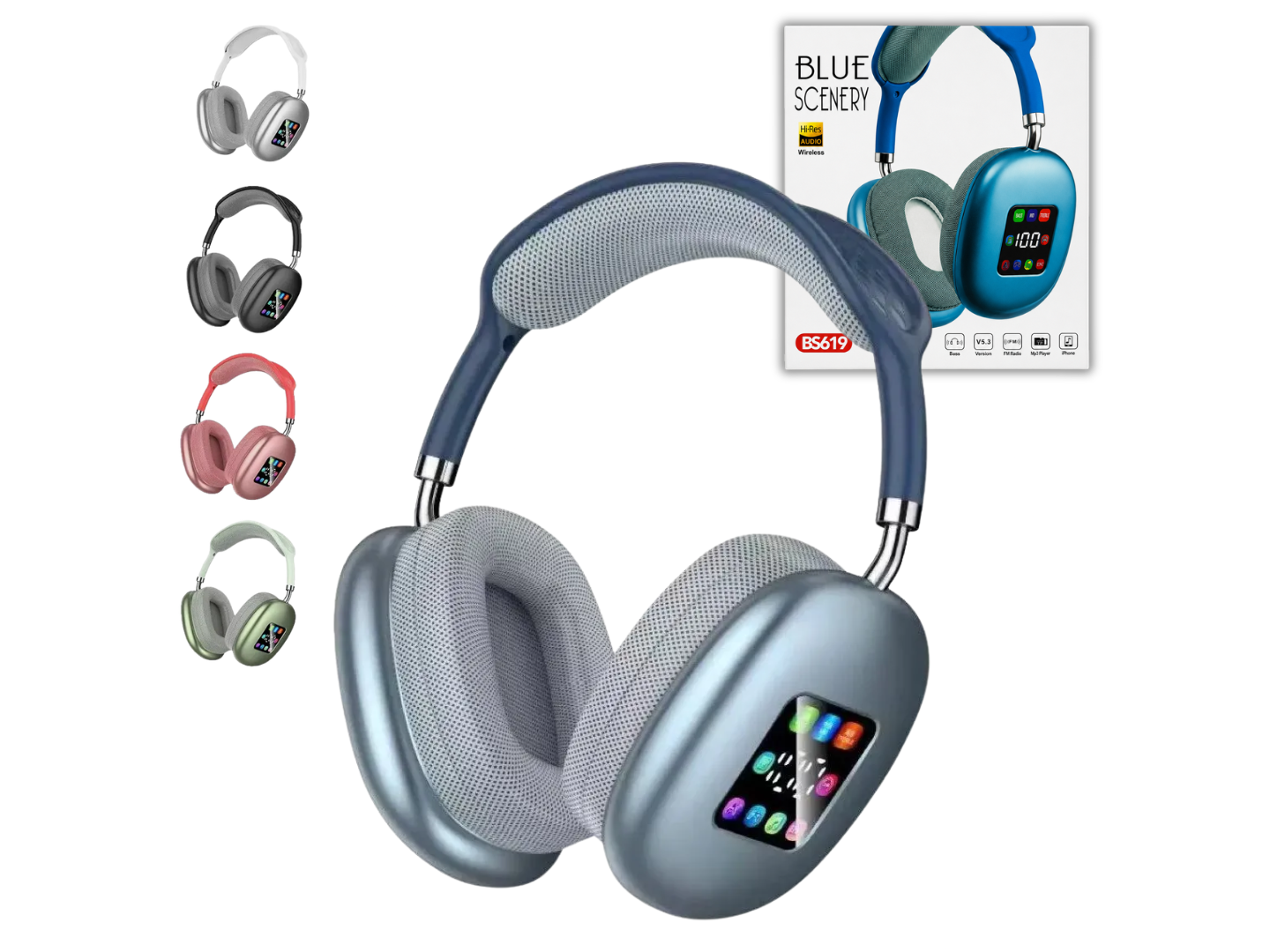Auricular Bluetooth Con Pantalla LED BLUE SCENERY
