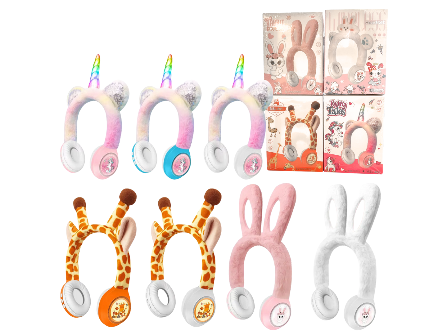 Auricular Vincha Bluetooth Personajes Animales MSL