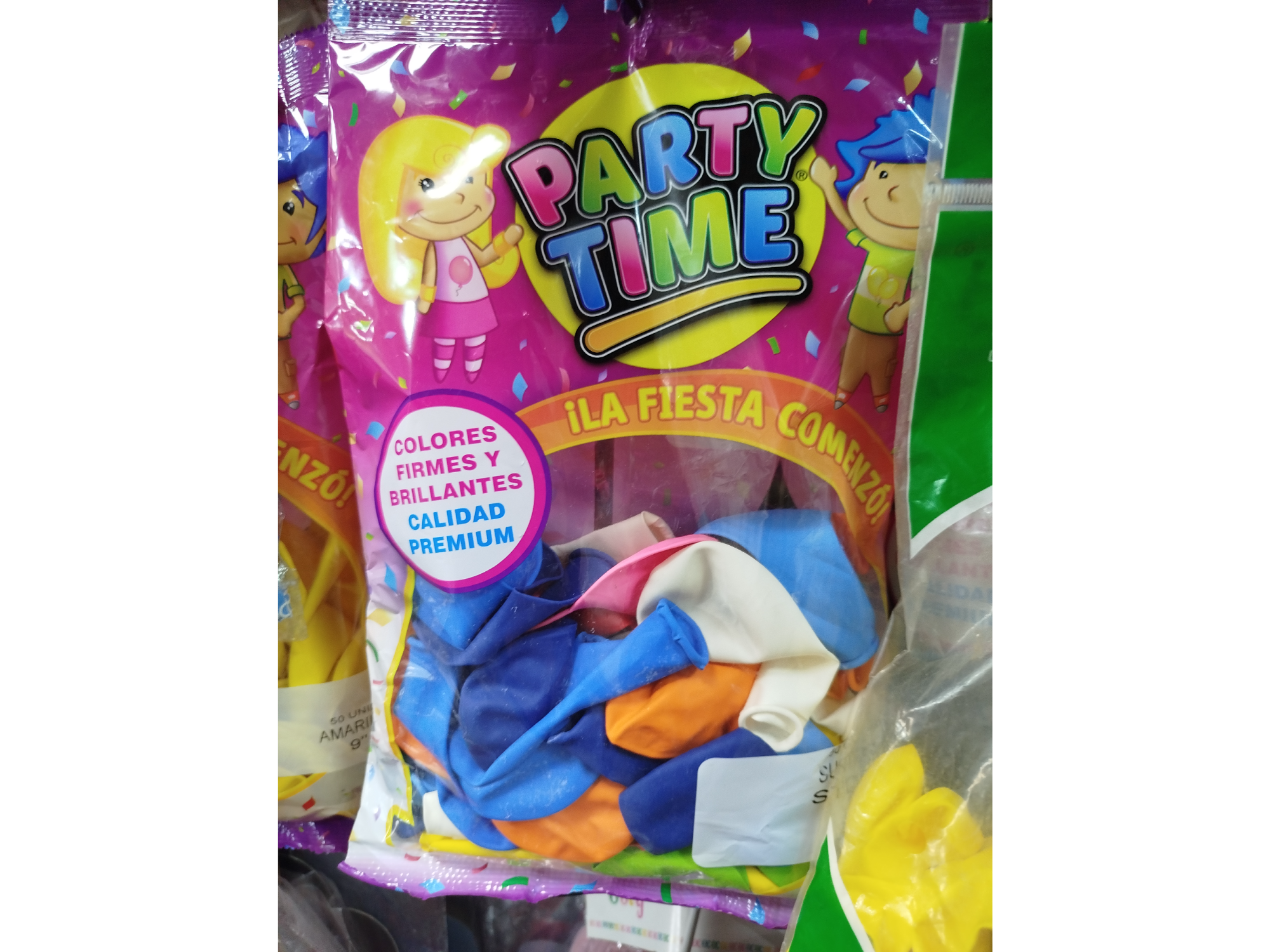 Party time 9 " x50unidades multicolor