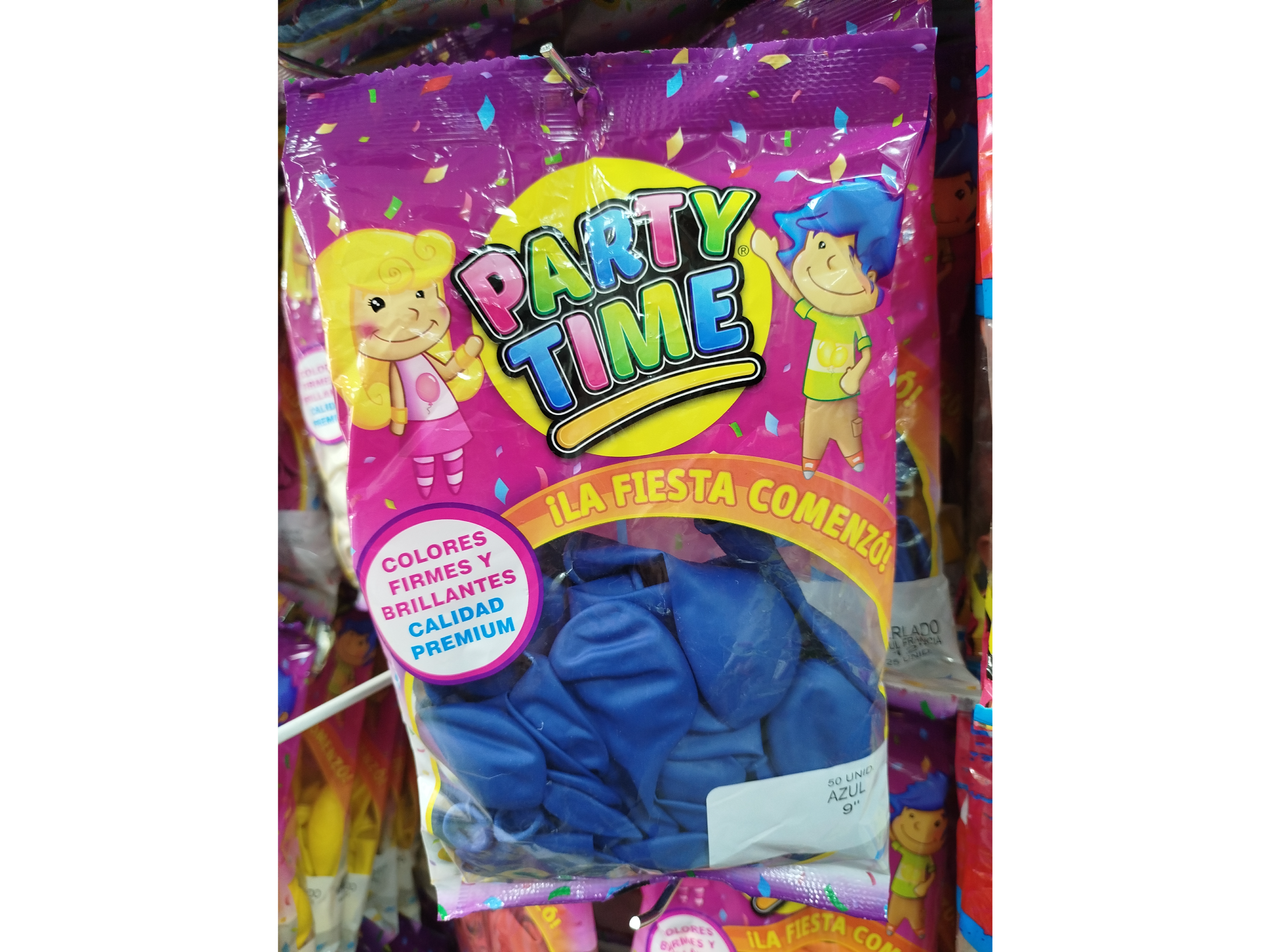 Party time 9" x50unidades azul