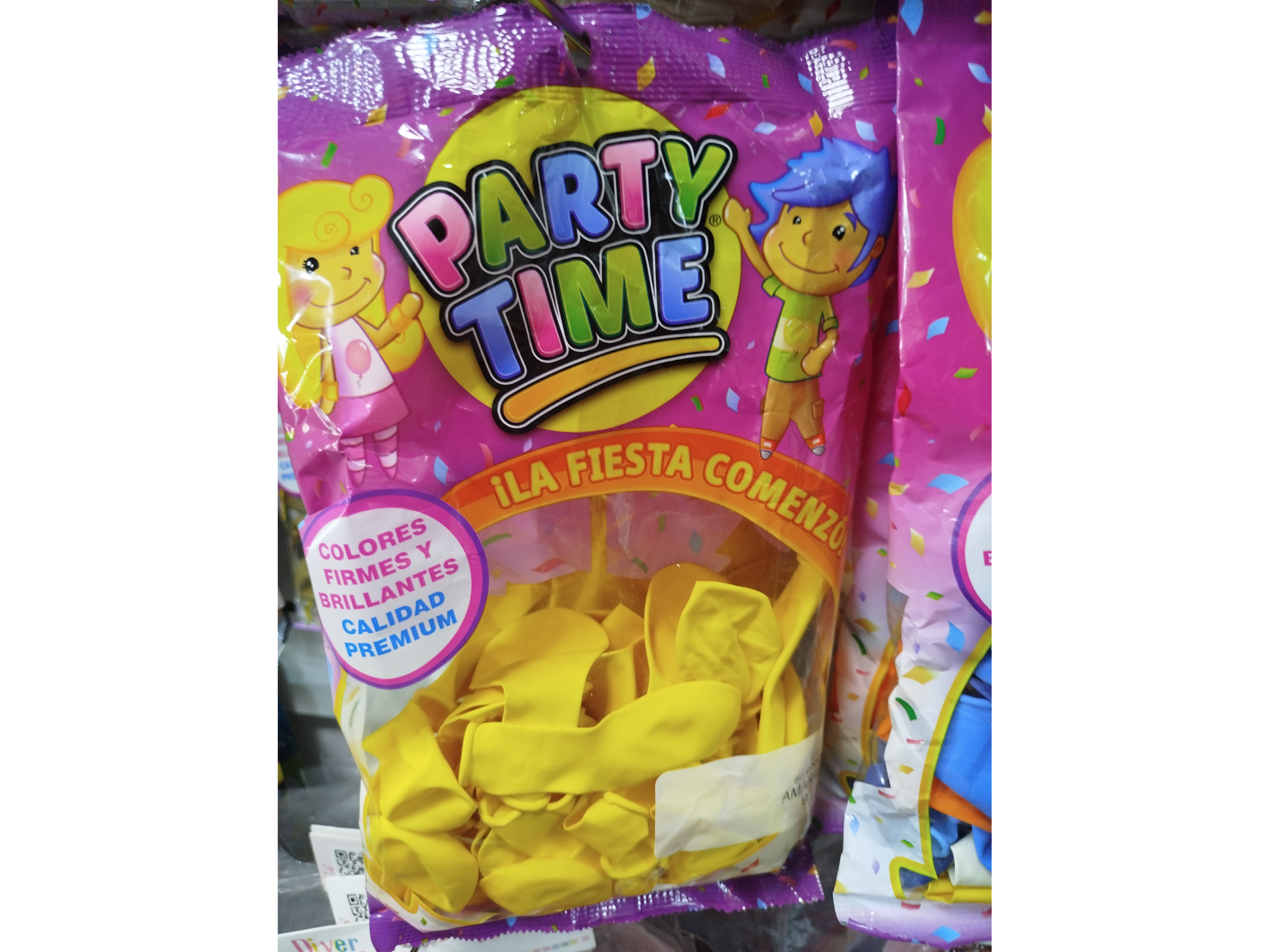 Party time 9" x50unidades amarillo