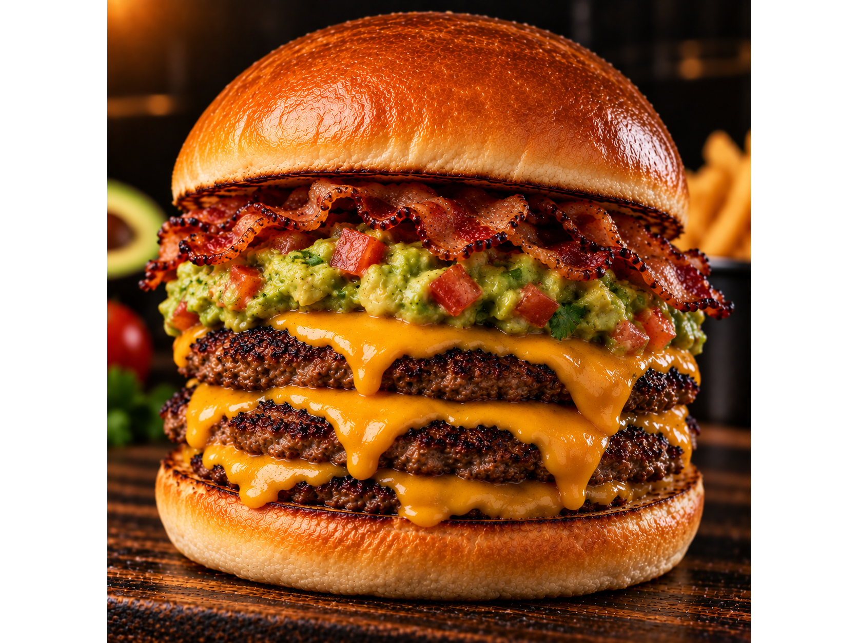 Triple Mexican burger