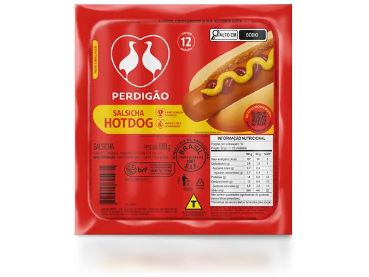 SALSICHA HOT DOG PERDIGÃO (500g)