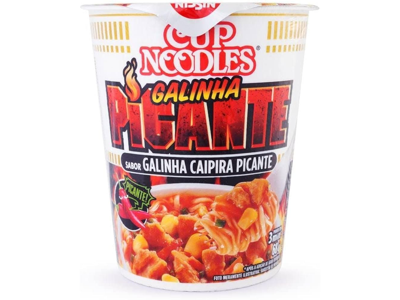 CUP NOODLES NISSIN DE GALINHA CAIPIRA PICANTE 68G