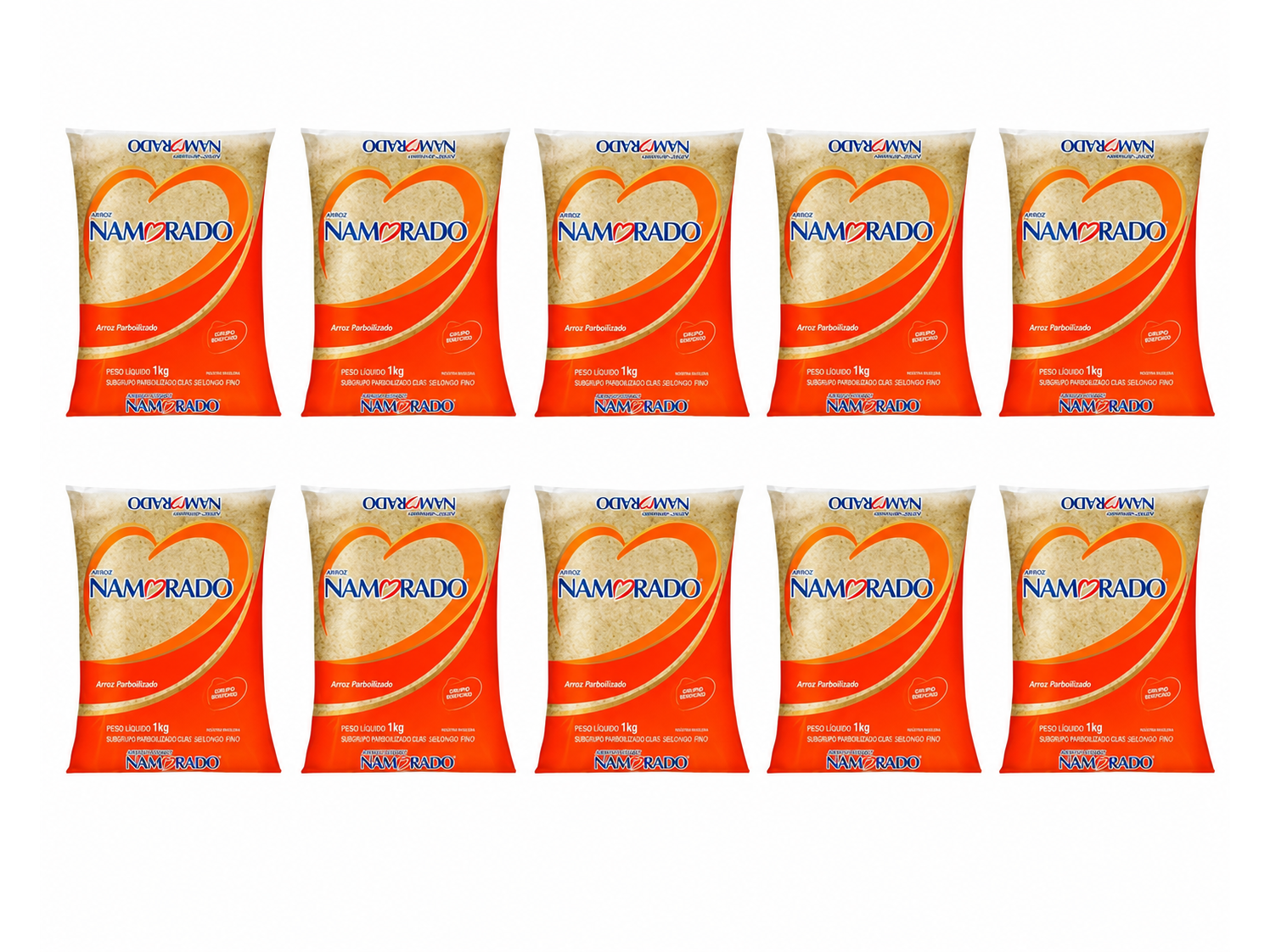 FARDO ARROZ PARBOILIZADO TIPO 1 NAMORADO 1KG (10 UNIDADES)