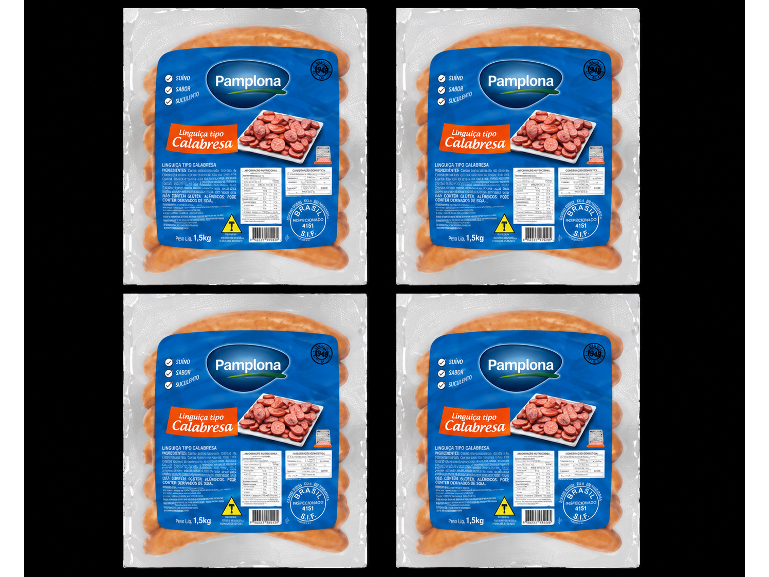 CAIXA CALABRESA PAMPLONA 10KG (4 PACOTES DE 2,5KG)
