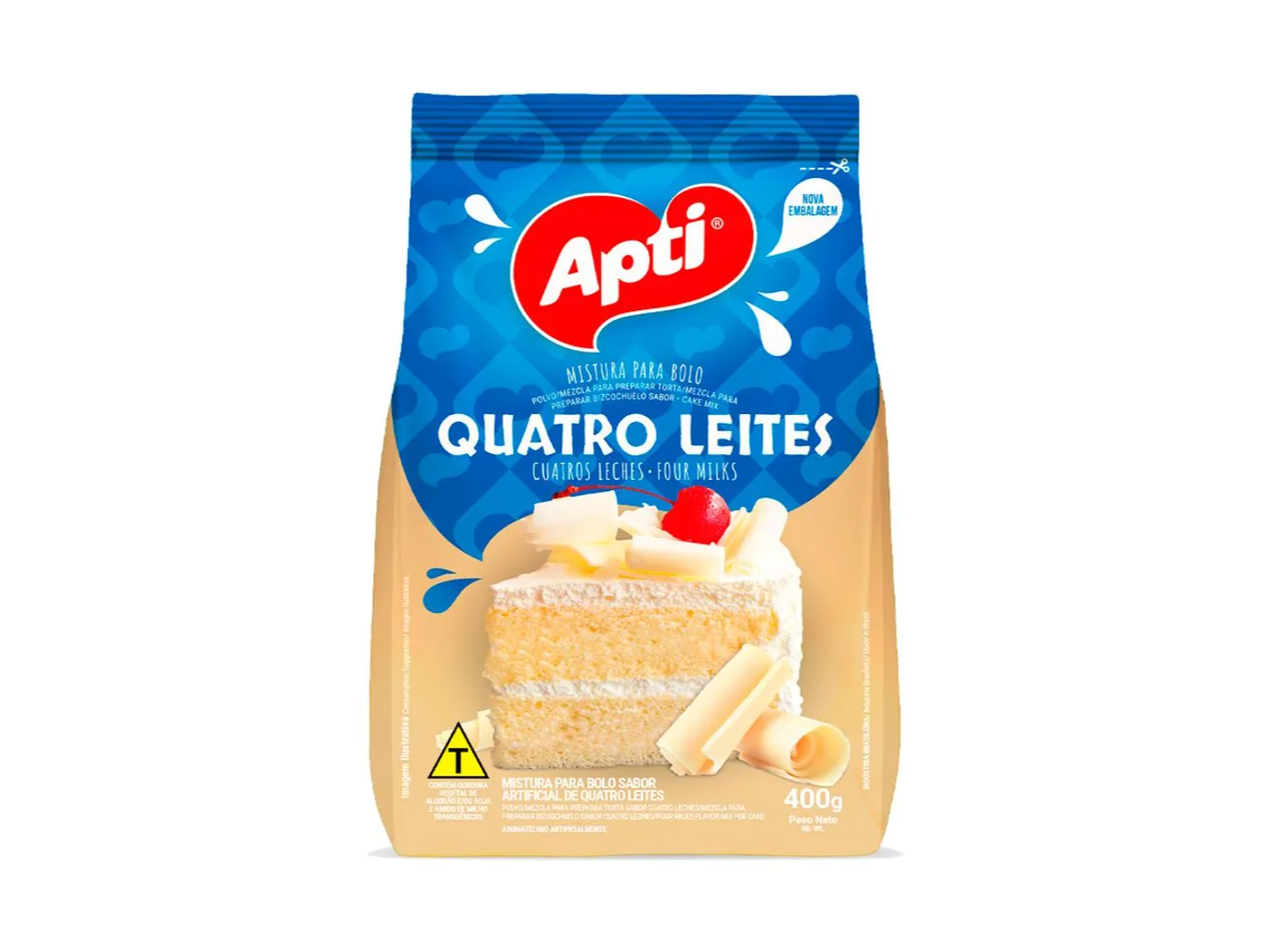 MISTURA PARA BOLO DE 4 LEITES APTI 380G