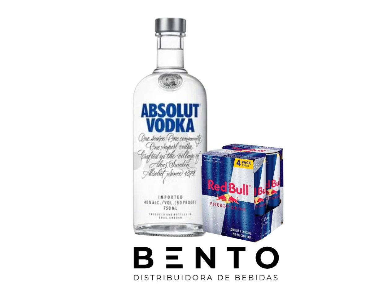 Promo Absolut Reg + 4 redbull 250ml