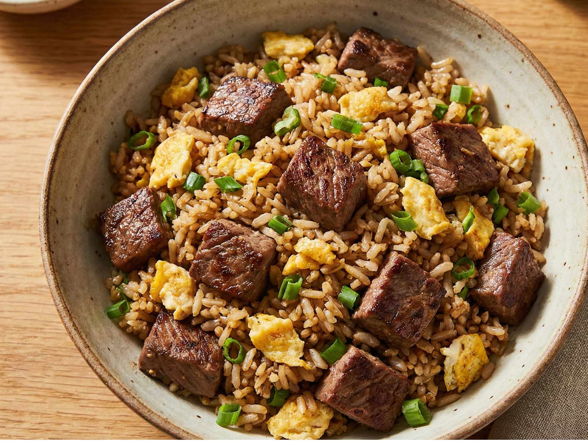 Chaufa Menú con Carne vacuna