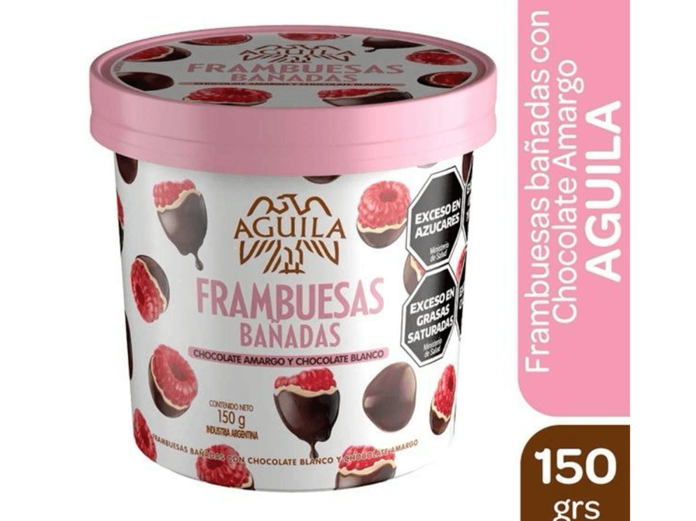 ARCOR FRAMBUESAS BAÑADAS CHOCO AMARGO Y BLANCO