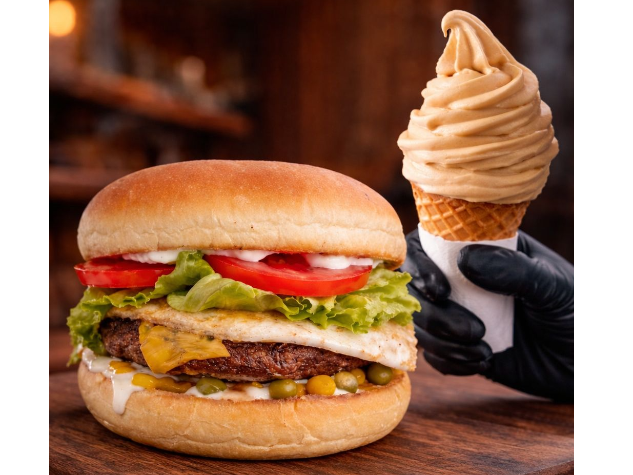 XIS BURGER + HELADO