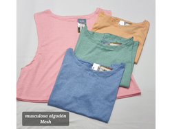M1426 - MUSCULOSA ALGODON MESH "COLOR NUEVO"