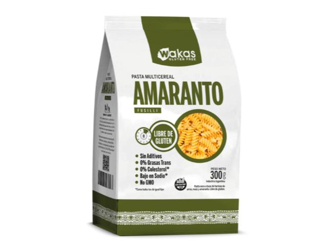 PASTA MULTICEREAL WAKAS - CON AMARANTO FUSILLI