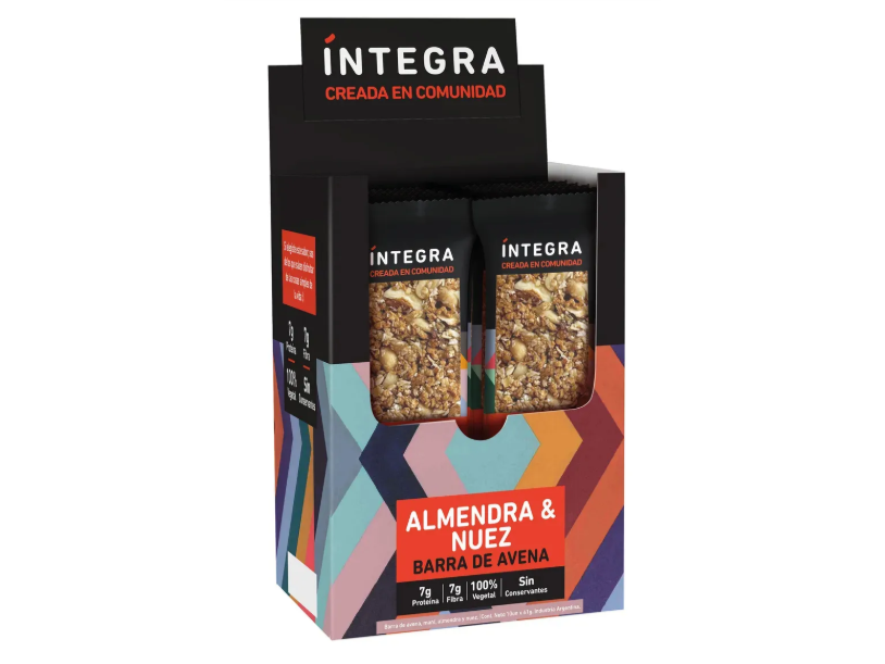 Barra Almendra Y Nuez Integra 41 G X 10 Unidades