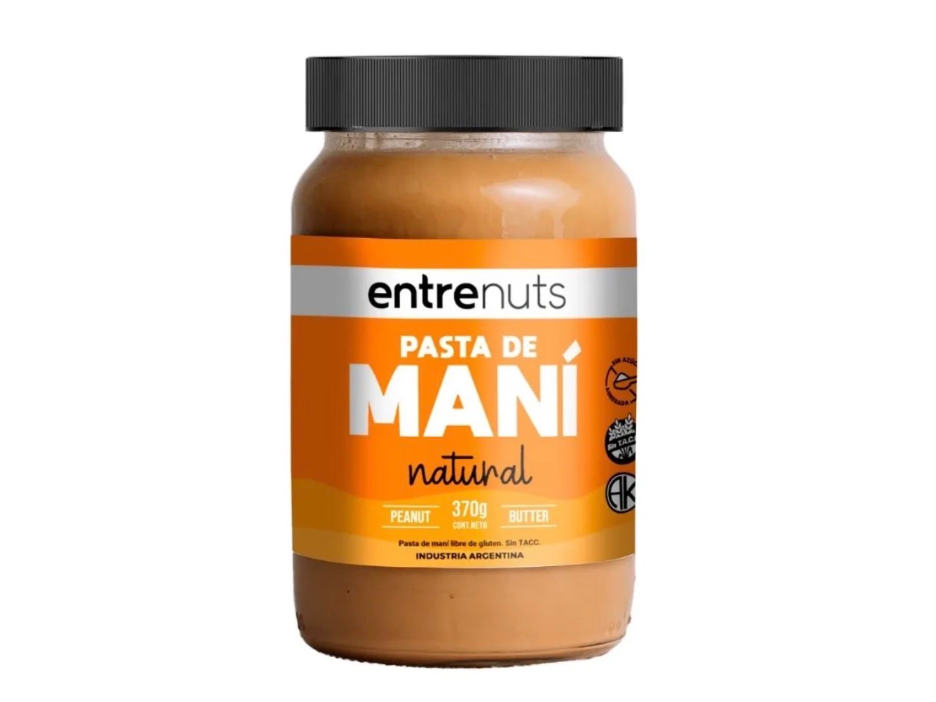 Pasta de maní Natural - Entrenuts x370grs