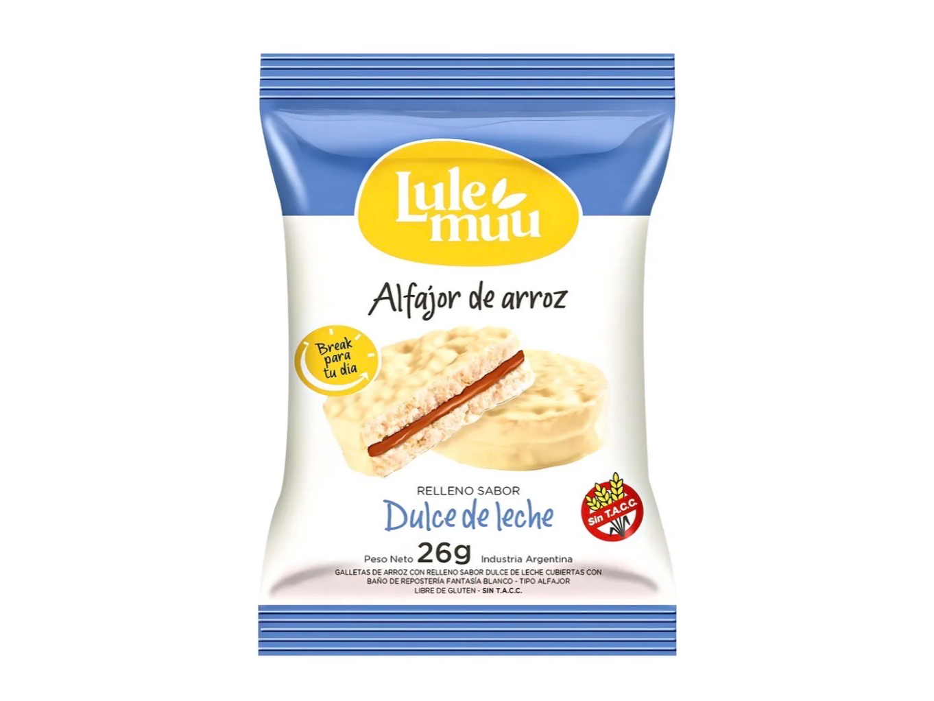 Alfajor De Arroz Lulemuu Blanco Con D D Leche