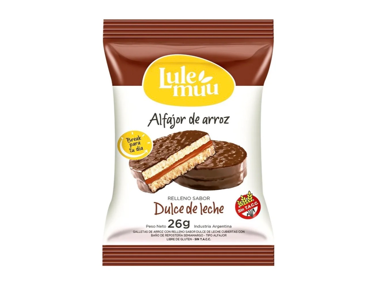 Alfajor De Arroz Lulemuu Relleno D D Leche