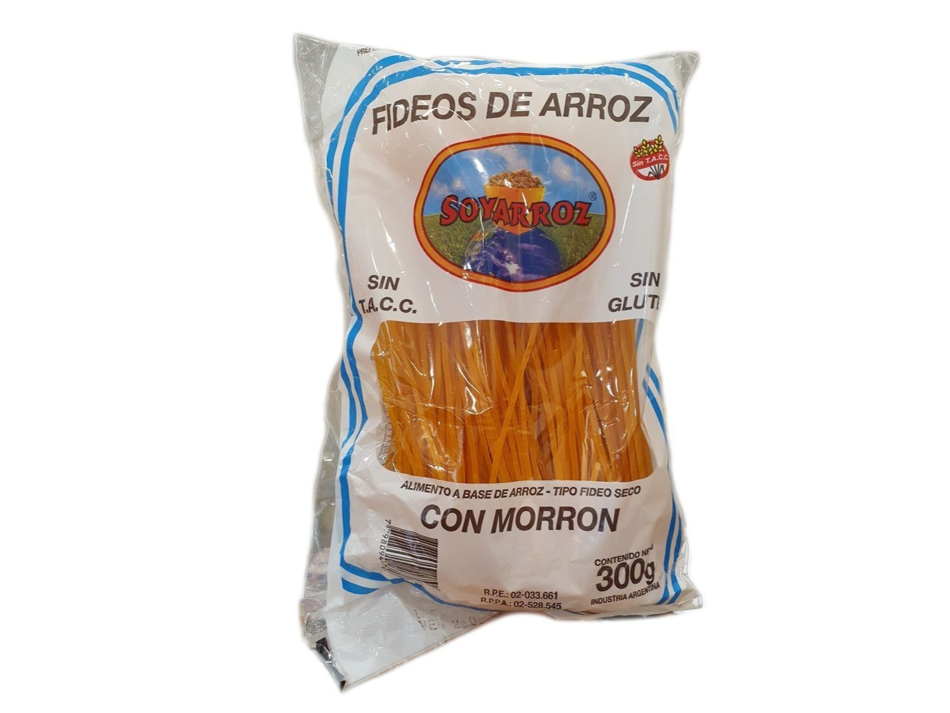 Fideos Arroz/Morron Tradicional Fino Soyarroz Sin Gluten  | Vegan