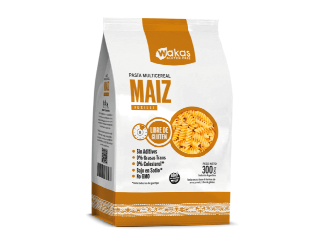 PASTAS MULTICEREAL WAKAS - MAIZ