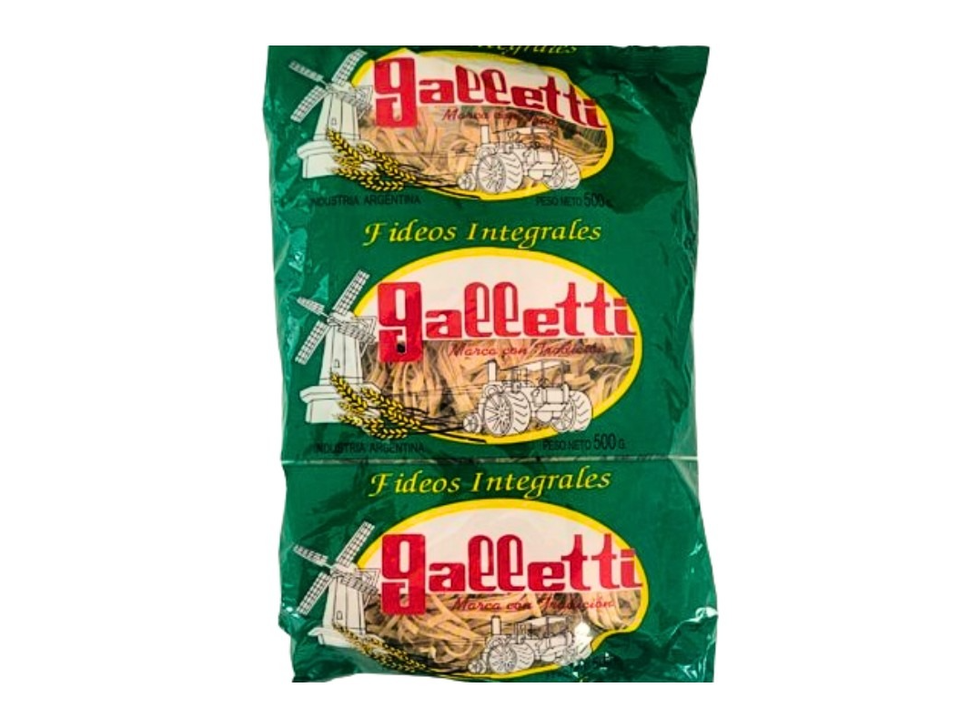 FIDEOS INTEGRALES GALLETTI x500grs
