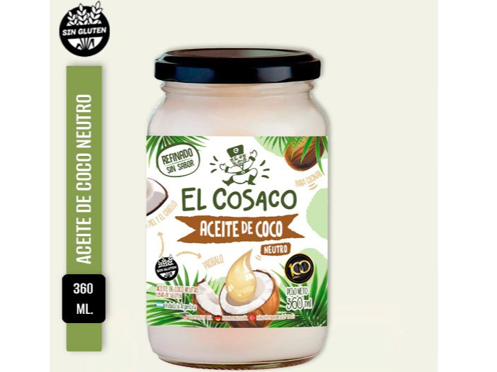 Aceite De Coco "El Cosaco" X 360Ml Neutro