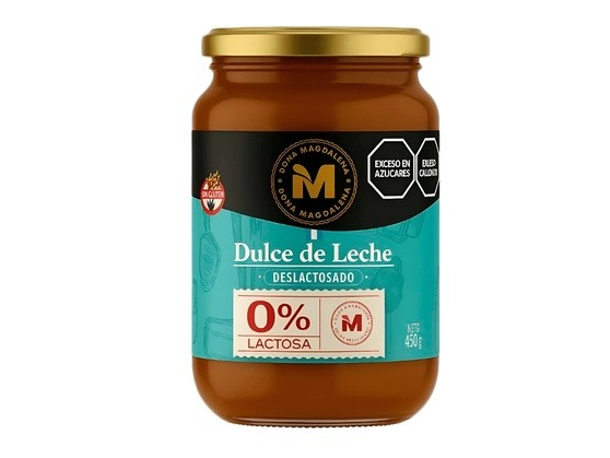 Dulce de Leche (con azúcar) Sin TACC y Zero Lactosa – Doña Magdalena 450g