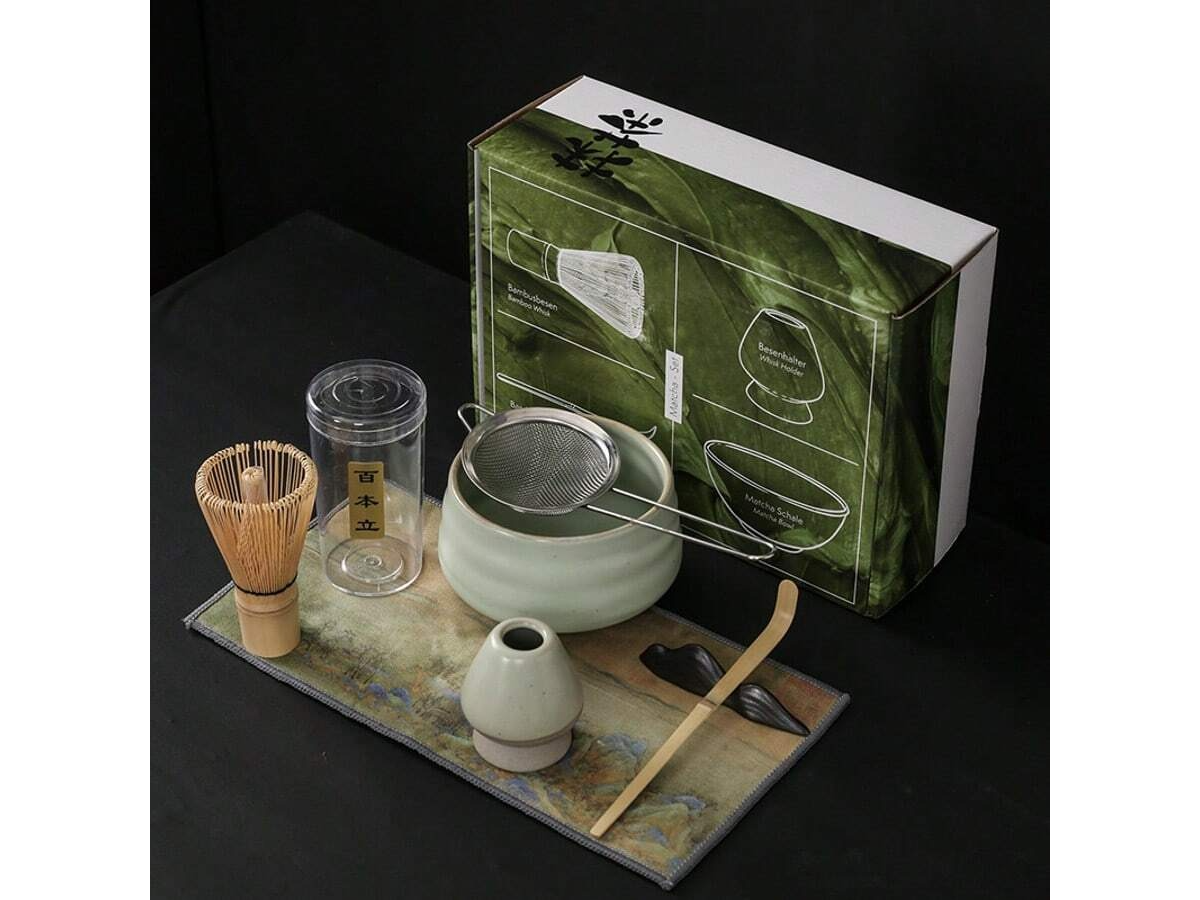 Juego De Matcha Japonés (7 Piezas) Kit De Batidor