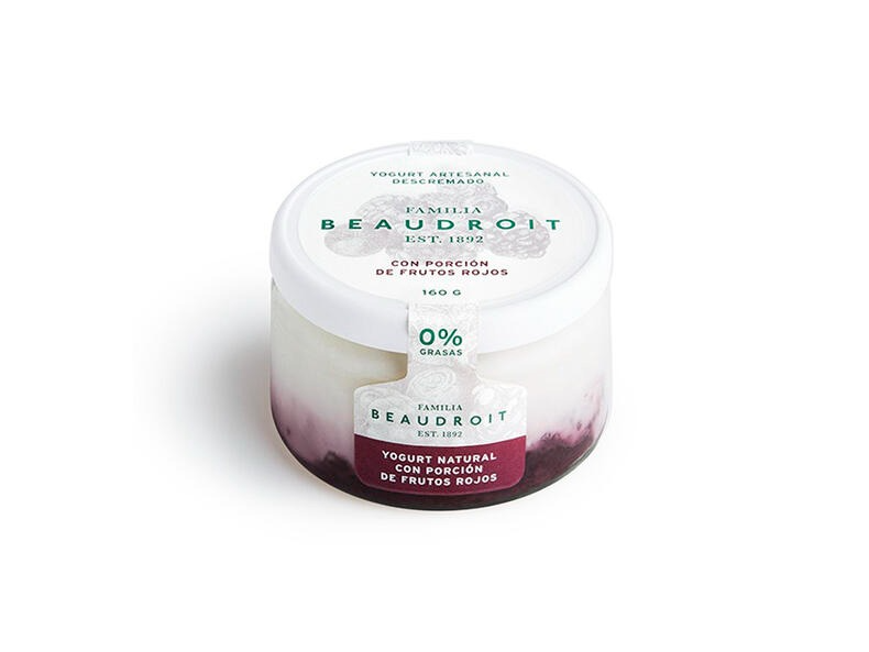Yogurt Descremado Frutos del Bosque Beaudroit x 160g