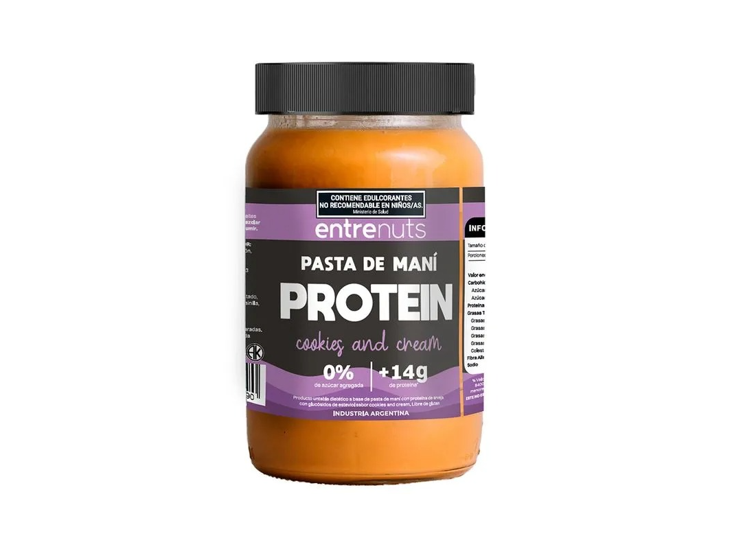 Pasta de Maní Protein Cookies & Cream "Entrenuts" – 370g