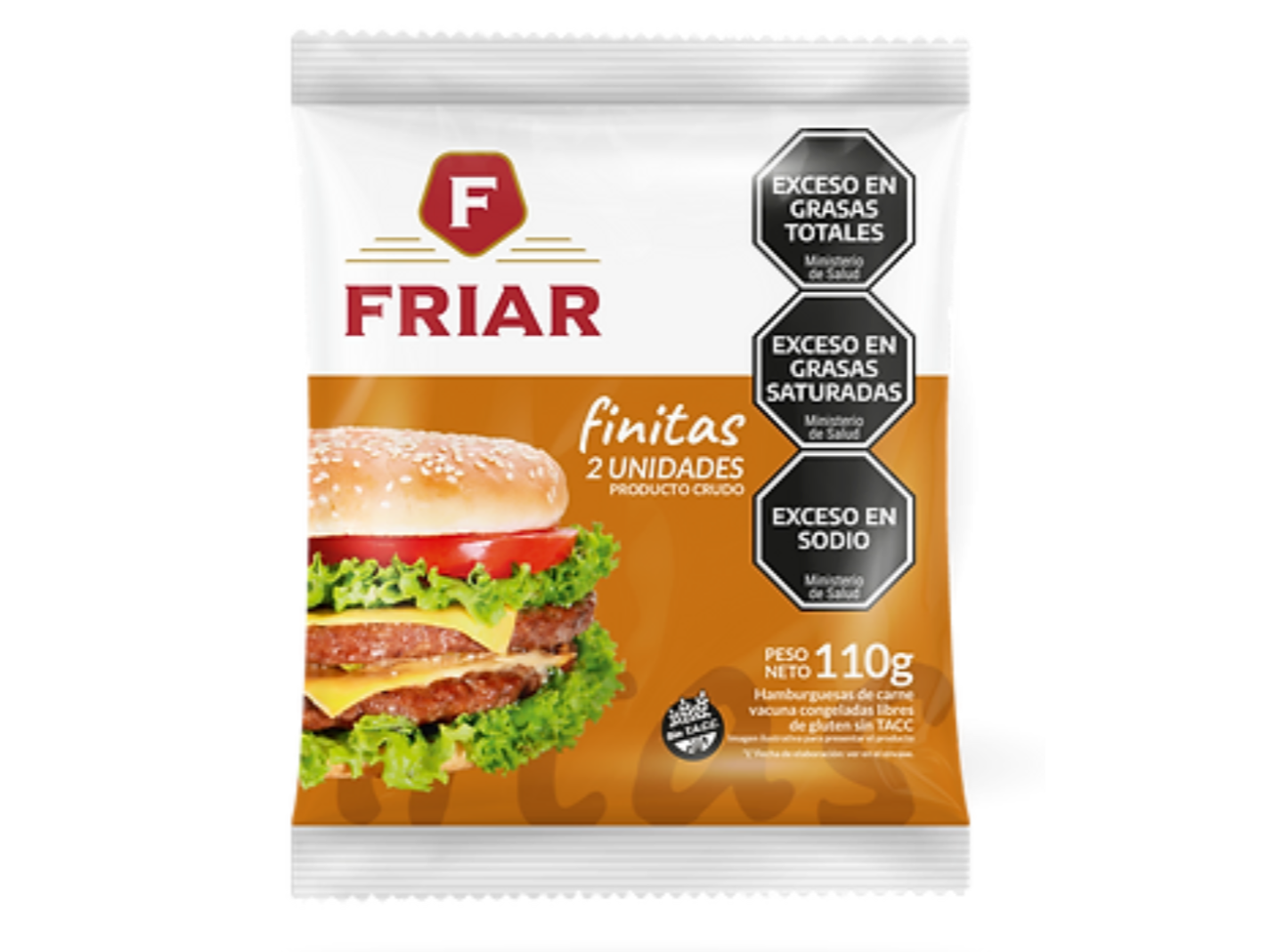 Hamburguesas FRIAR 110 grs. 36 paquetes de 2 unidades