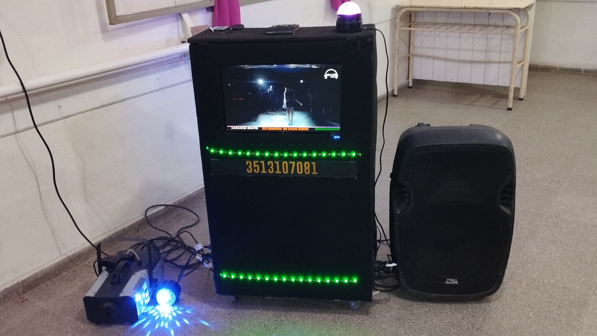 Karaoke con luces