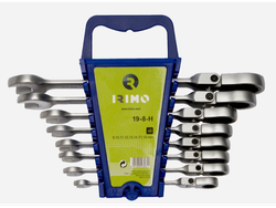 JUEGO LLAVE COMBINADA IRIMO 19-8-H CAB. FLEX. C/CRIQUE 8 pz.