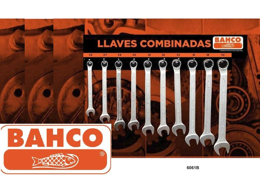LLAVE COMBINADA BAHCO  PANEL - NEW 6061A - 8a25mm18 Pzas.