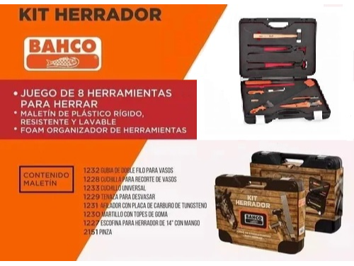 SET HERRADOR BAHCO x 9 Pc. - HR/9 C/MALETIN (