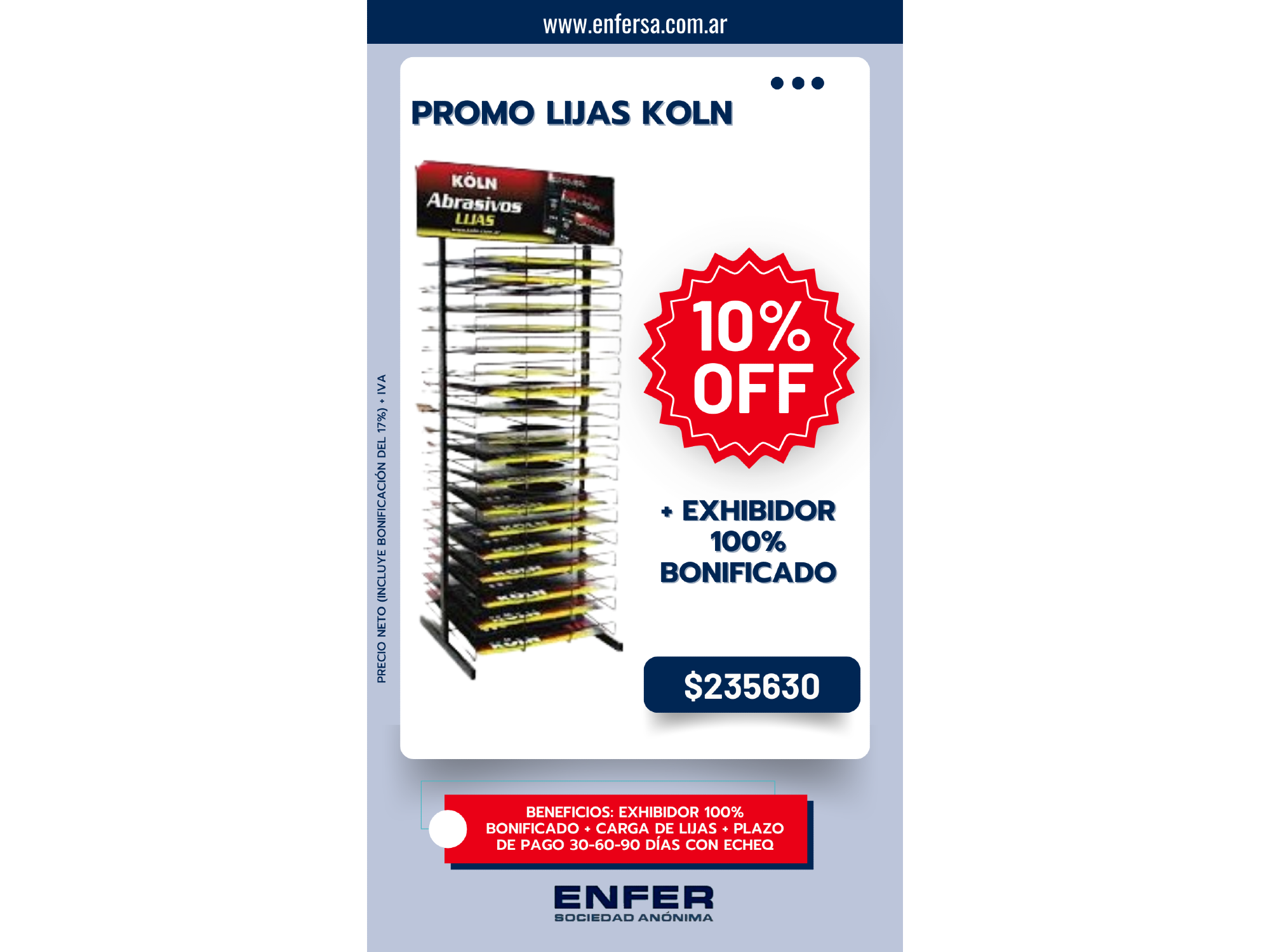 EXHIBIDOR LIJAS KOLN