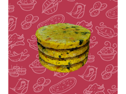 Medallón de Mijo y Cúrcuma Con Tomate hidratado, cebolla de verdeo y Cúrcuma (140grs. c/u) x 4u.