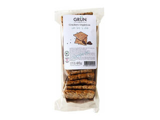 Crackers organicas lino y chia Grun 145gr