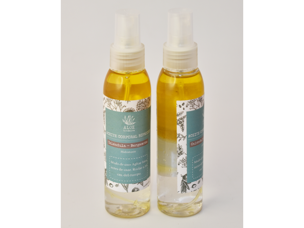Aceite corporal bifasico calendula y menta 125ml