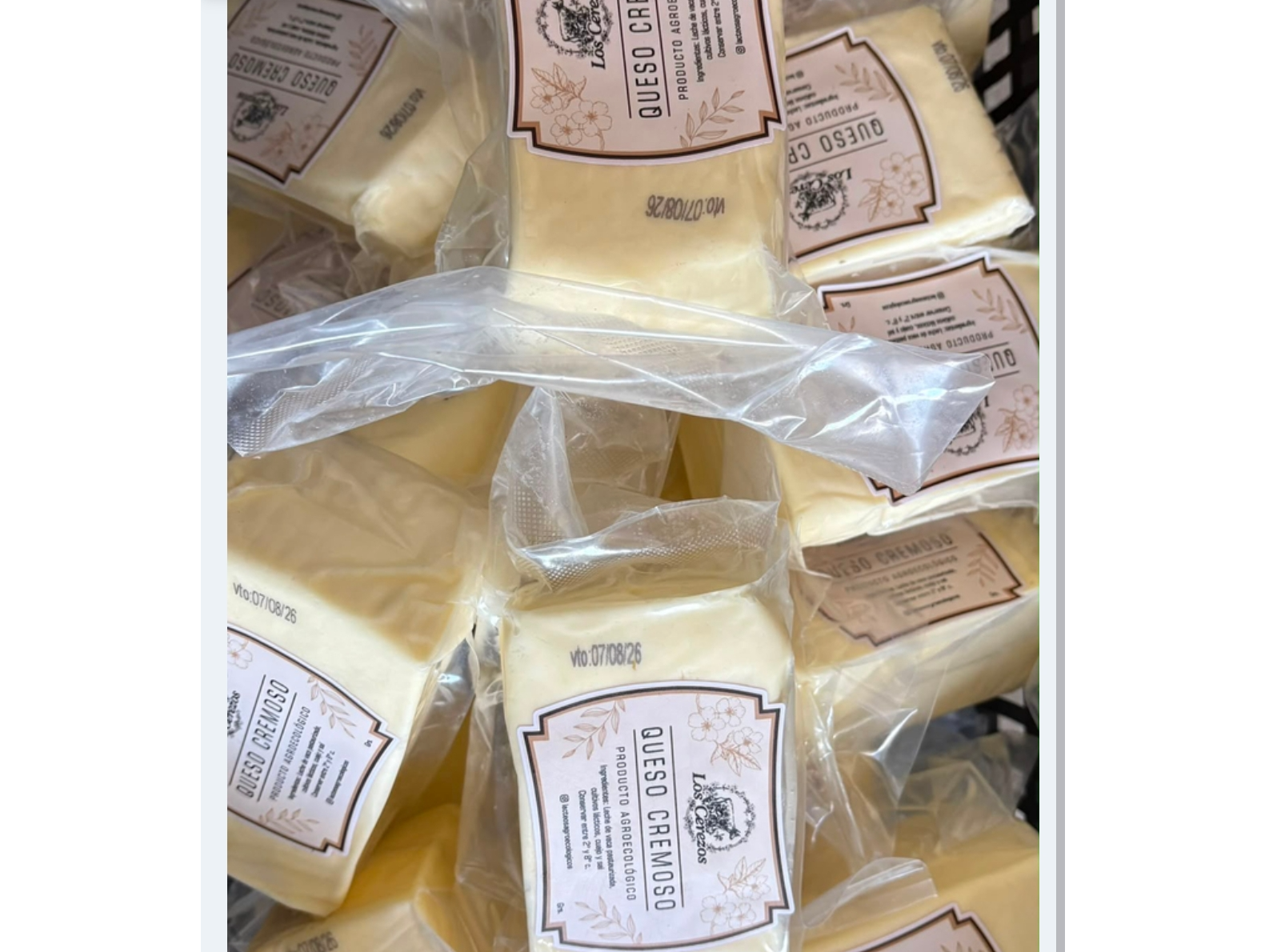 Queso cremoso agroecologico 400/500gr
