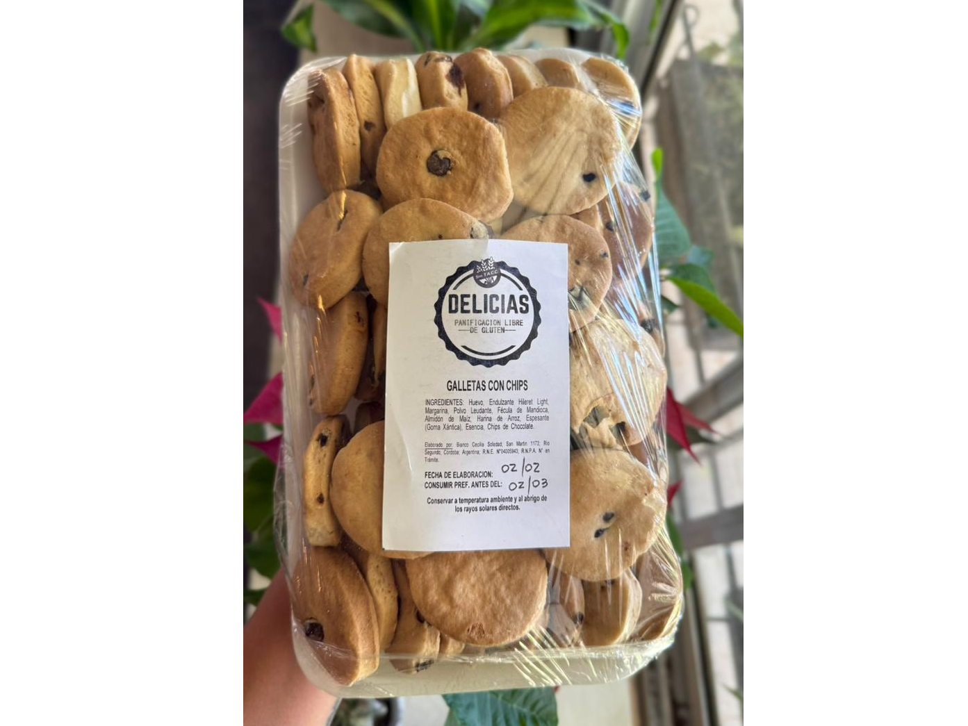 Galletas con Chips de Chocolate SIN TACC